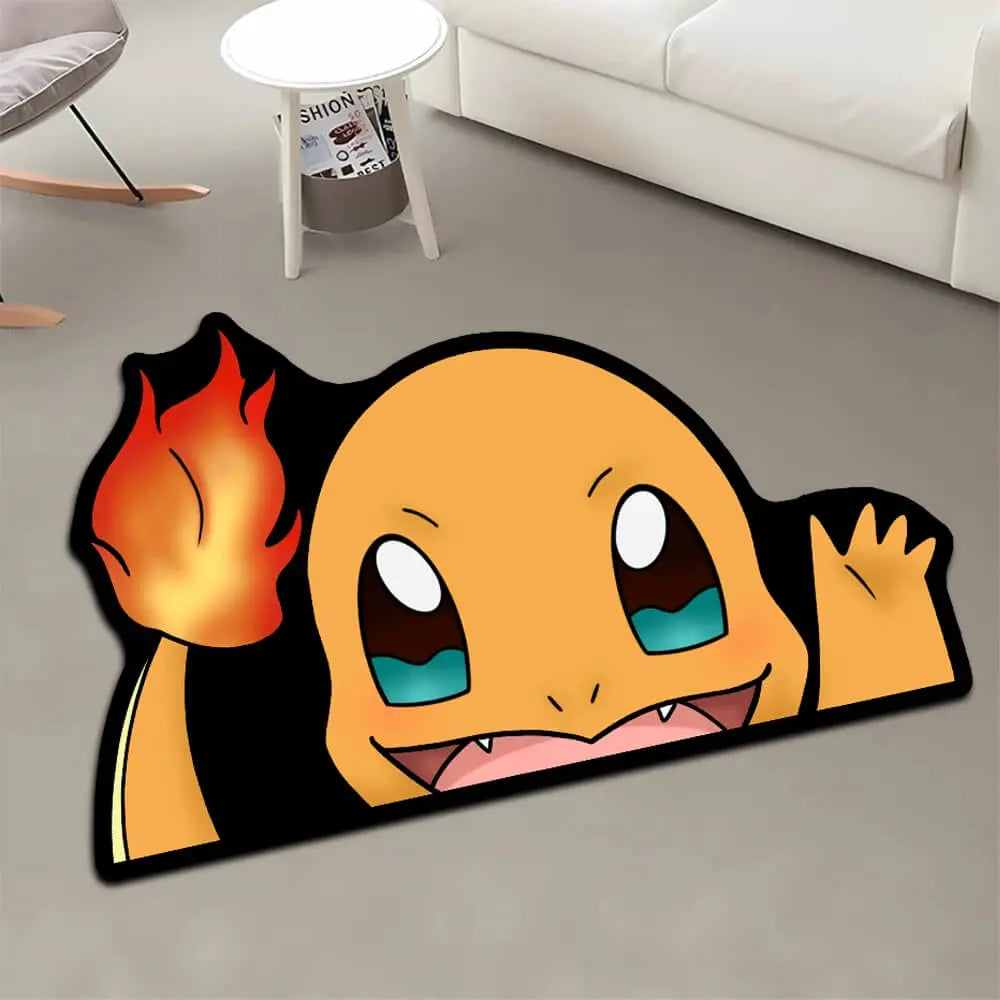 Cute Pokémon Charmander Cartoon Rug for Anime Lovers