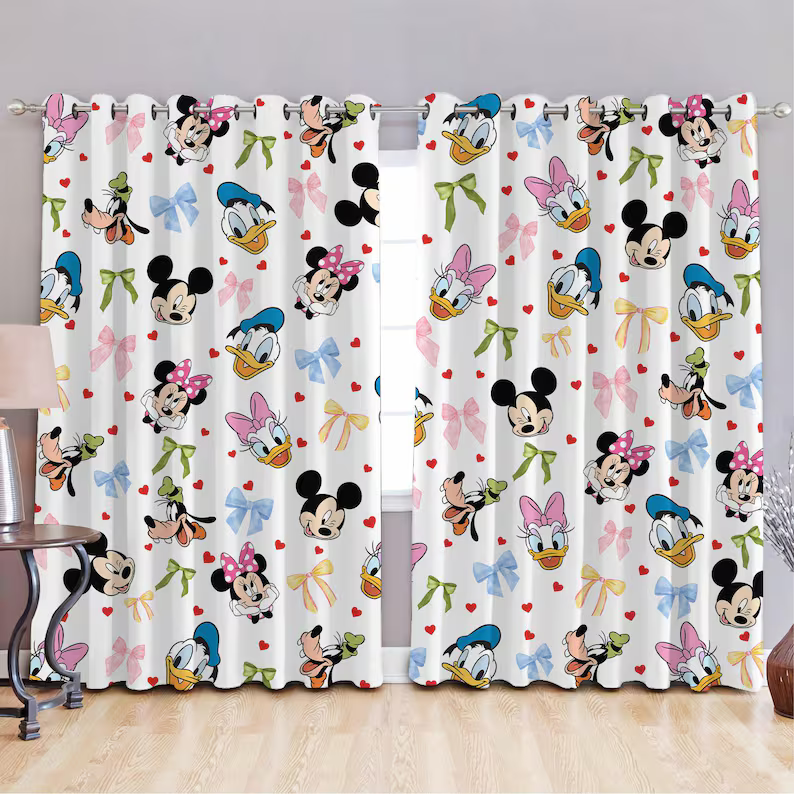 Mickey & Minnie children cartoon curtains bedroom decor