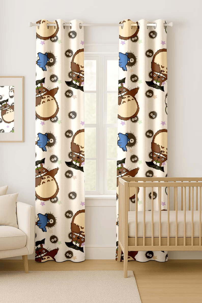 My Neighbor Totoro fun cartoon curtains for kids room