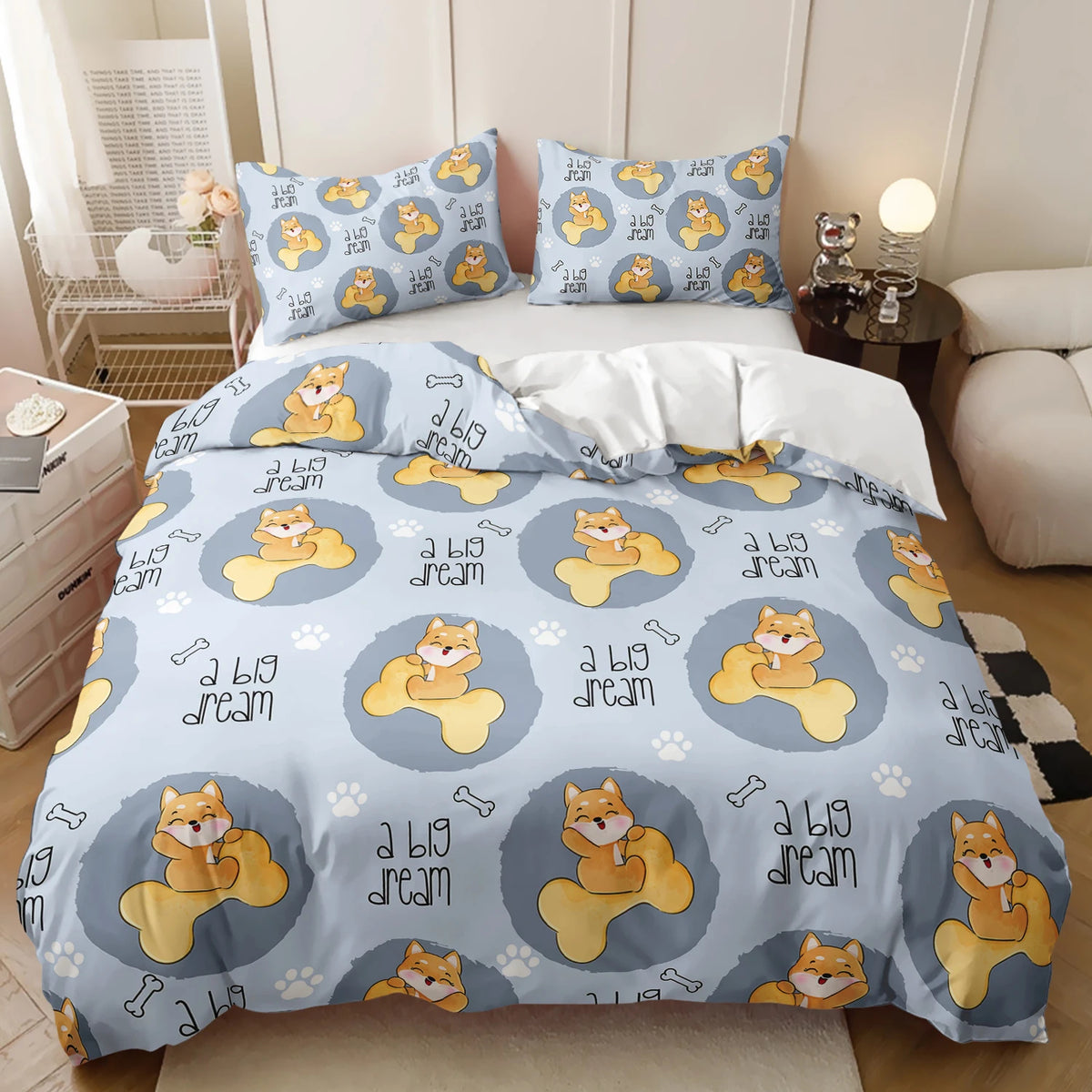 cartoon dog forest animal bedroom decor