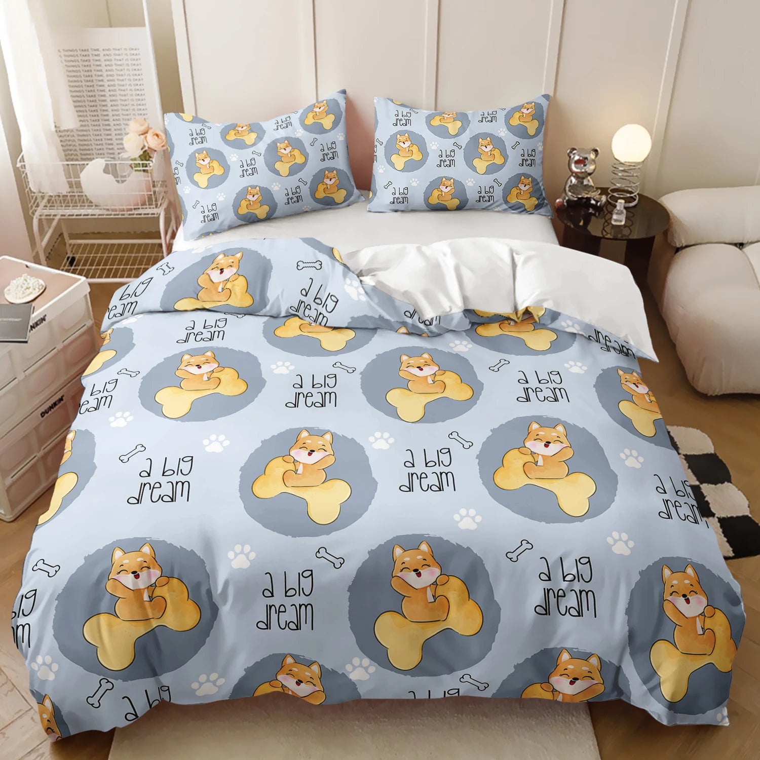 cartoon dog forest animal bedroom decor