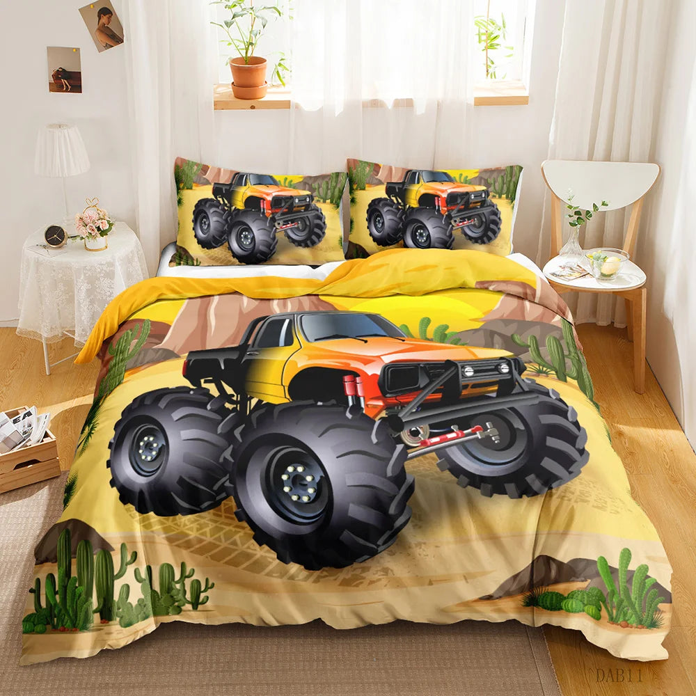 Monster truck kids bedroom decor
