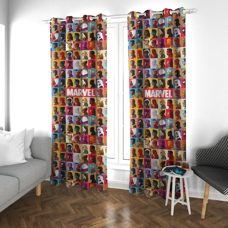 marvelsuperhero curtains for boys bedroom