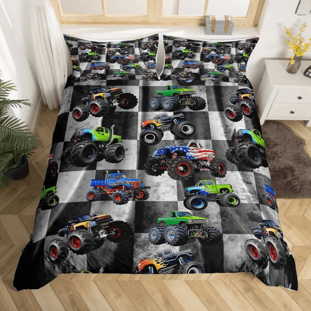 Cartoon Tractor Bedding Set for Boys and Girls