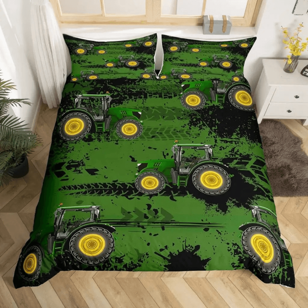 Cute Tractor and Truck Bedding for Boys Bedroom Decor