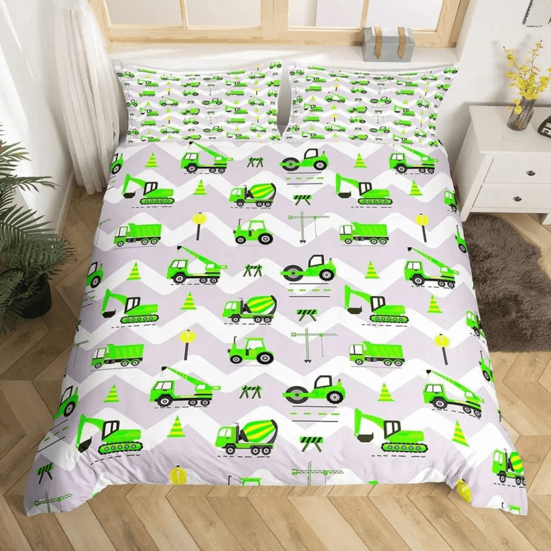 Kids Engineering Vehicle Bedding Set for Nursery