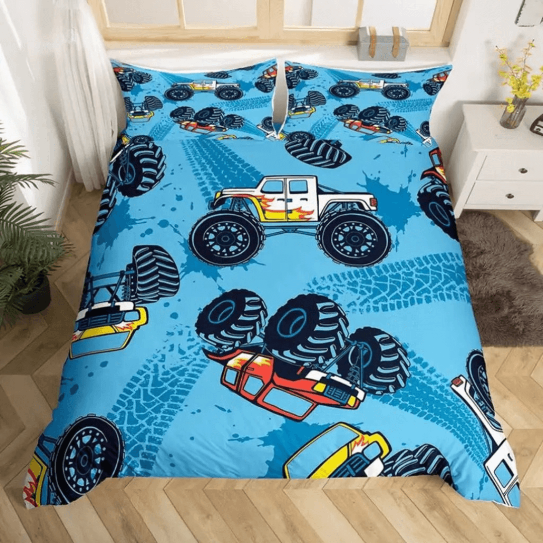 Fun Truck and Digger Print Bedding for Kids
