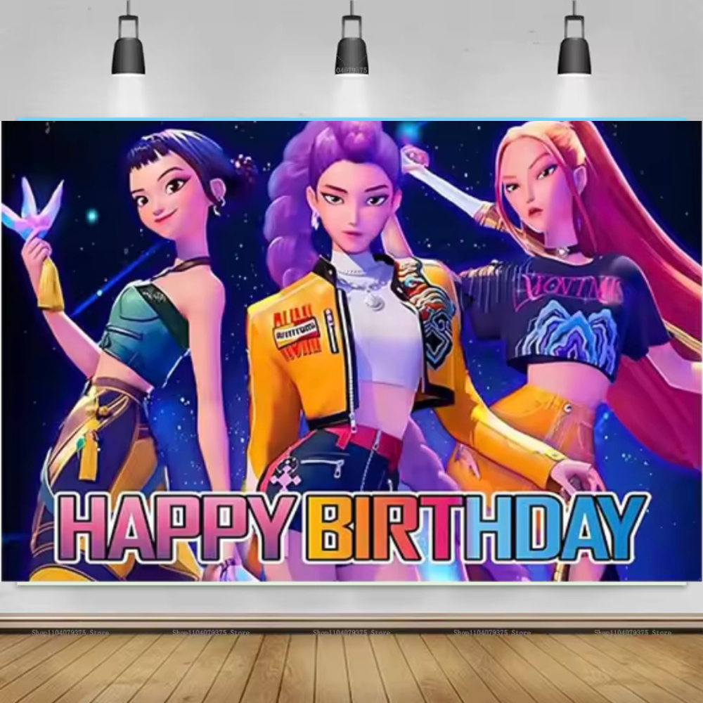 Kids birthday wall tapestry