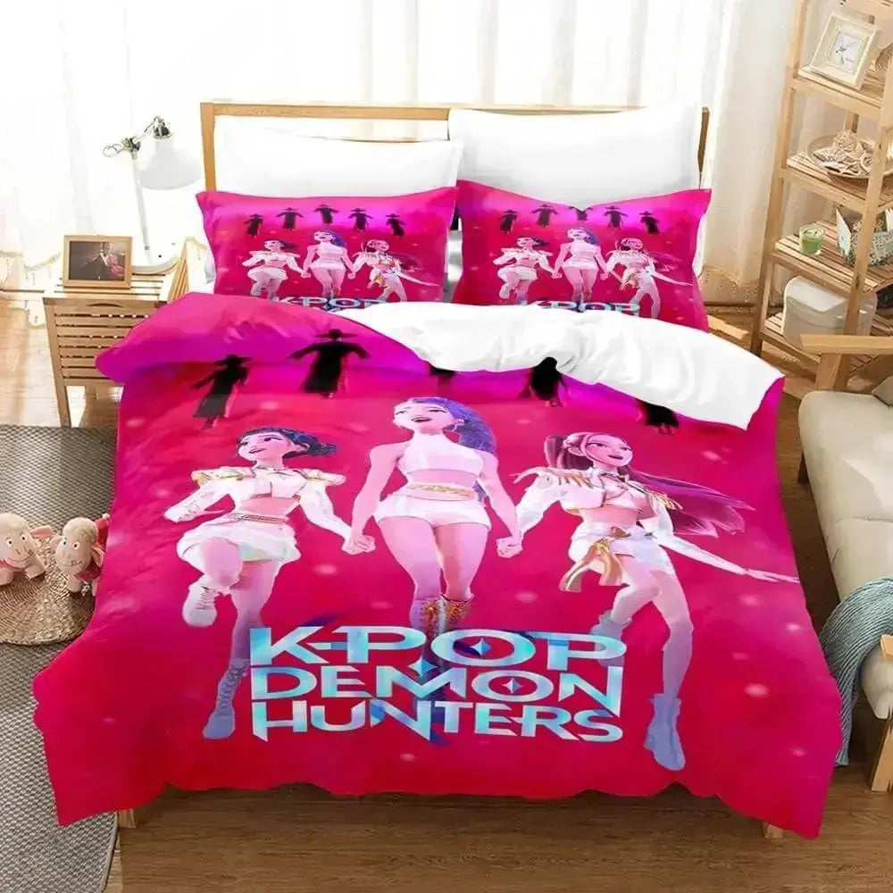 Kpop Demon Hunters Kids Bedding Cover Set