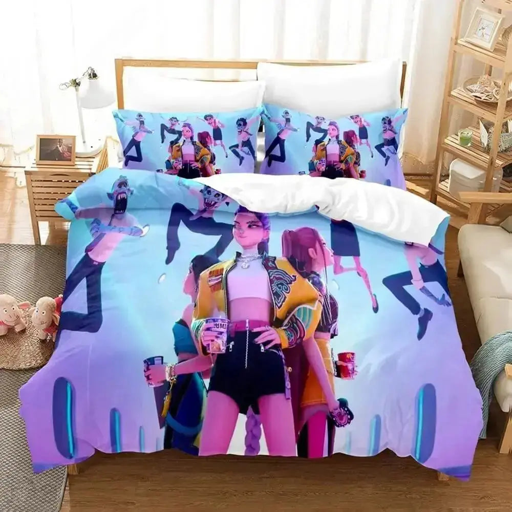 3D Kpop Demon Hunters Duvet Cover