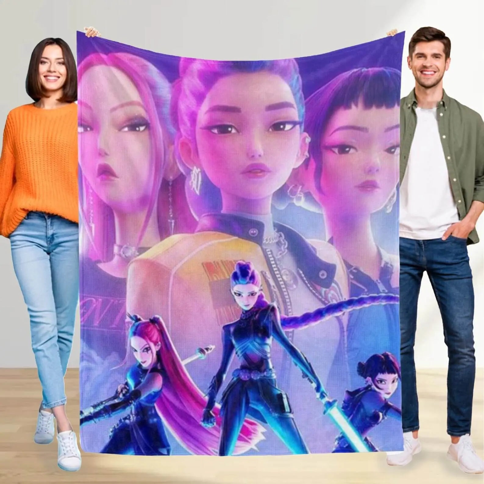 Kpop Demon Hunters Throw Blanket