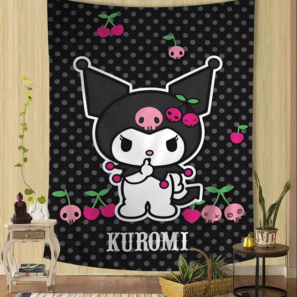 Kuromi Cartoon Tapestry