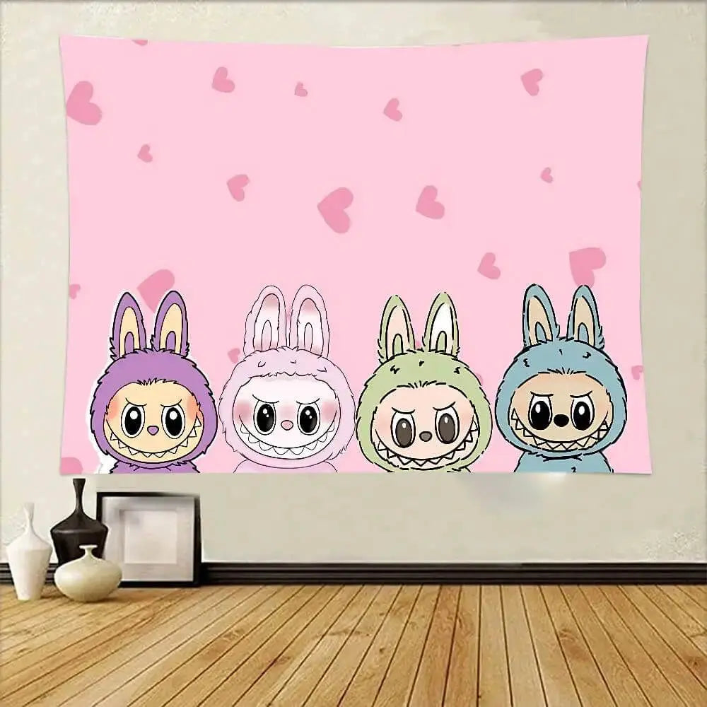 Labubu Cartoon Tapestry