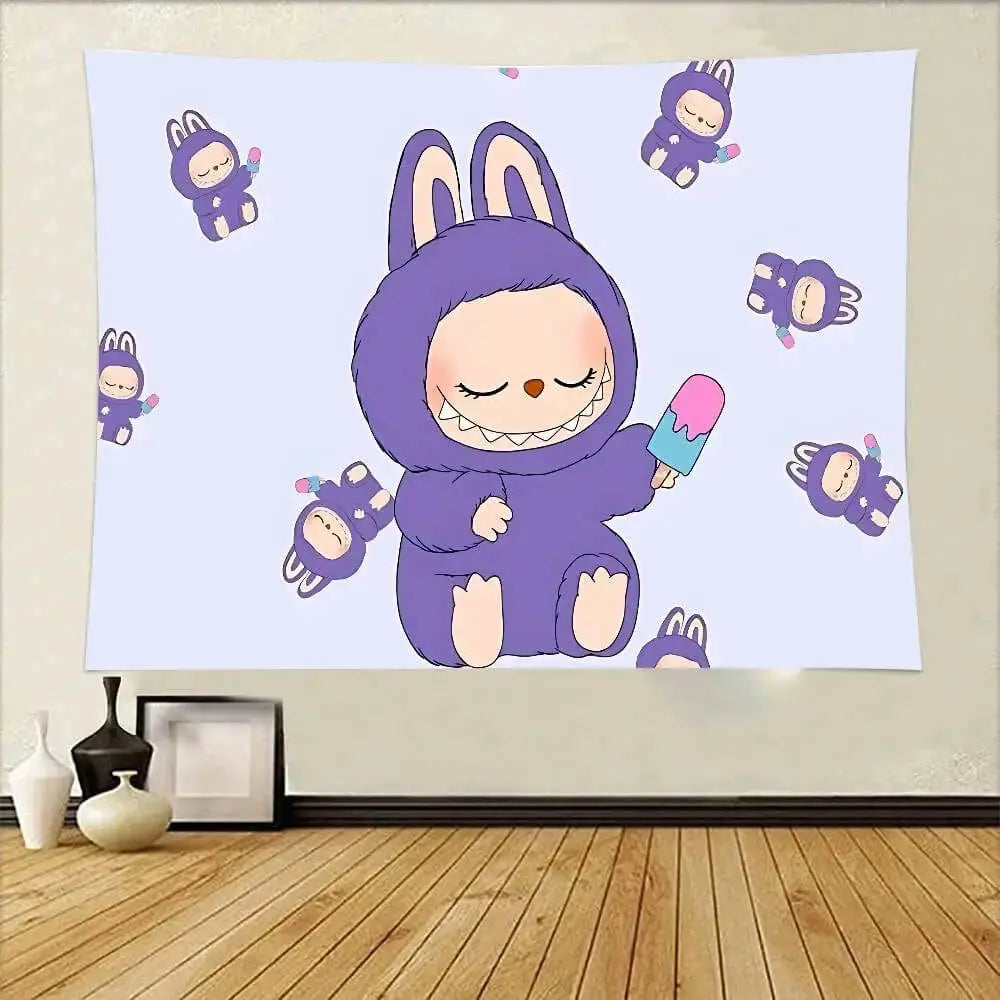 Labubu Cartoon Wall Tapestry