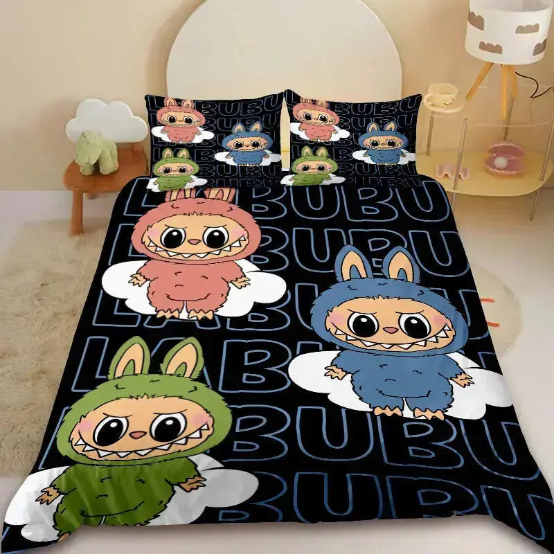 Labubu The Monsters Yaya Dolls Anime Kids Quilt Cover Zirconic