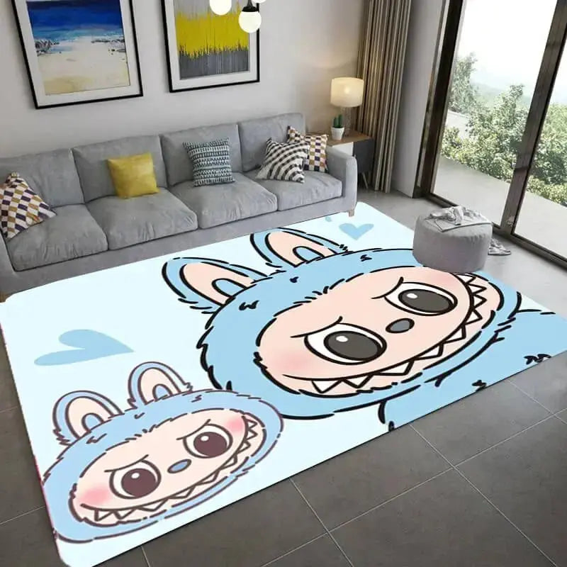 Labubu The Monsters Pippo Dolls Anime Kids Rug Zirconic