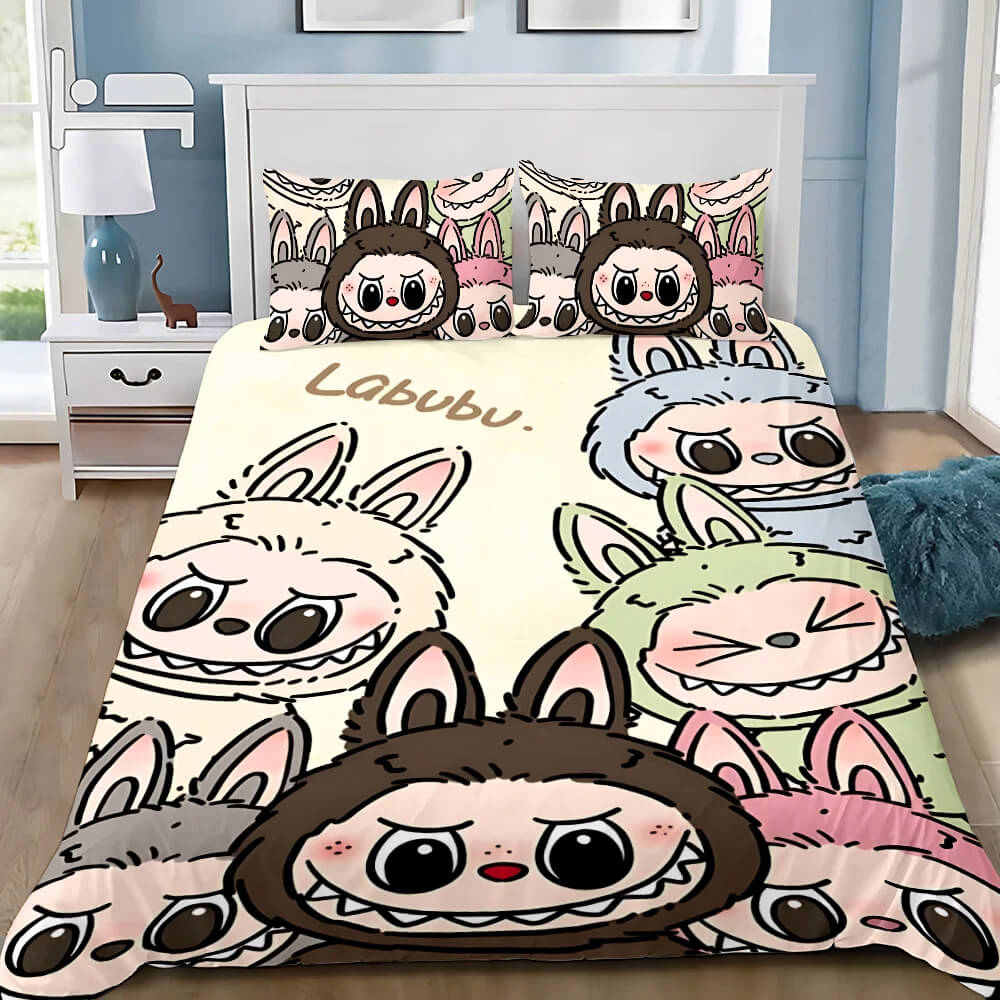 Labubu Cartoon Duvet Cover
