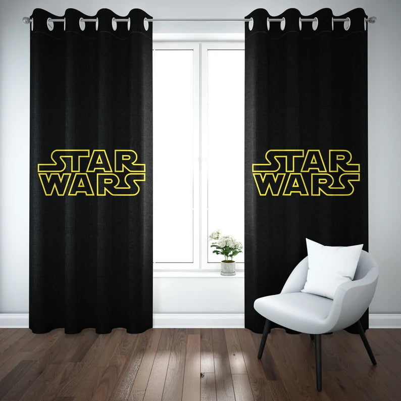 Legendary Movie Star Wars Curtain for Home Theater Movie Room, Gift for Star Wars Fan, Home Décor, Living Room, Bedroom, Christmas Gift