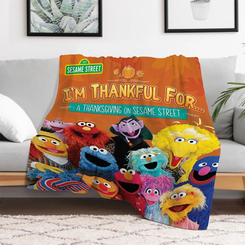 Lightweight Sesame Street throw blanket for kids