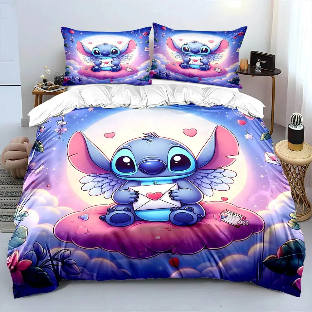 Lilo & Stitch Cartoon Kids Bedding Cover Zirconic