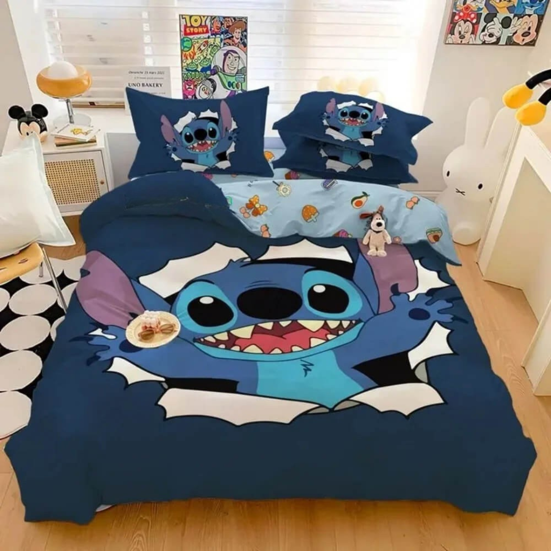 Disney Stitch duvet cover set for boys and girls