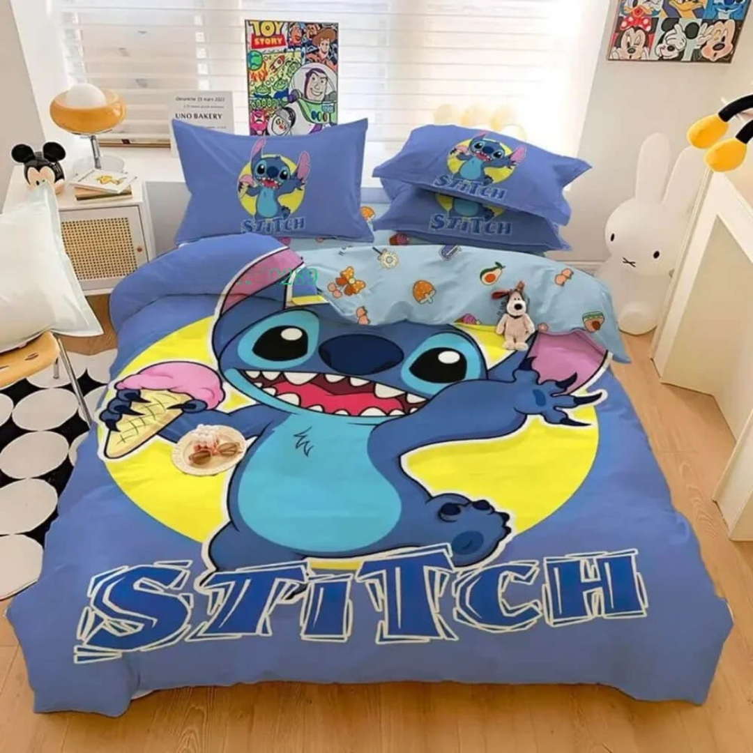 Cartoon Stitch duvet cover for dorm room decoration