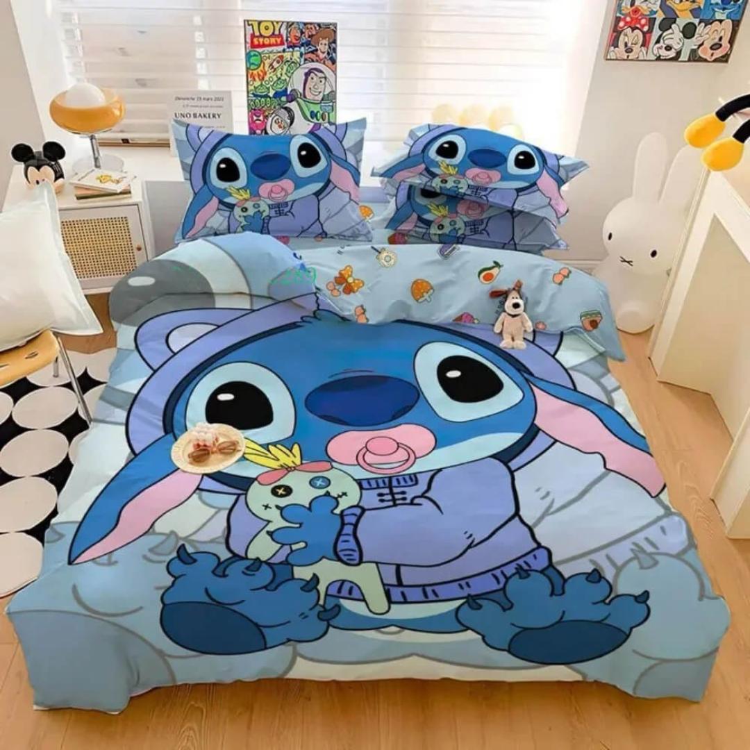 Cute alien Stitch bedding for kids’ and teens’ rooms