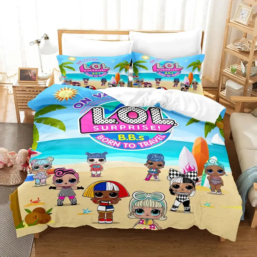 Lol Surprise Dolls Precious & Dawn Kids Spotlight Single Bed Doona Cover