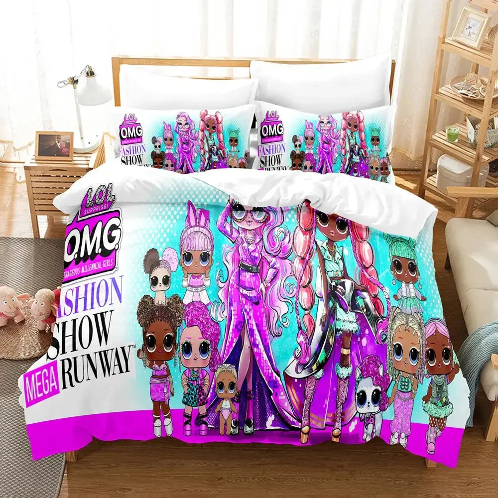 Lol Surprise Dolls Rocker Cartoon Kids Doona Cover