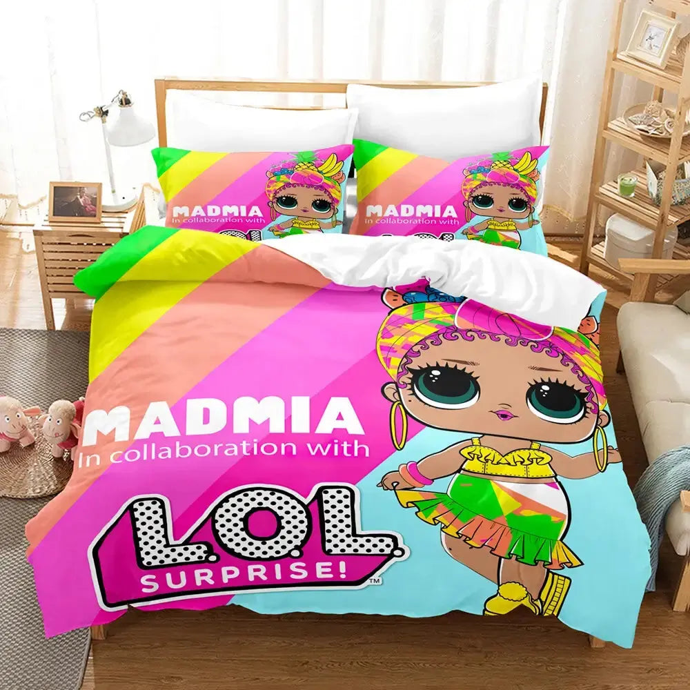 Lol Surprise Dolls Cartoon Kids 3D Doona Cover