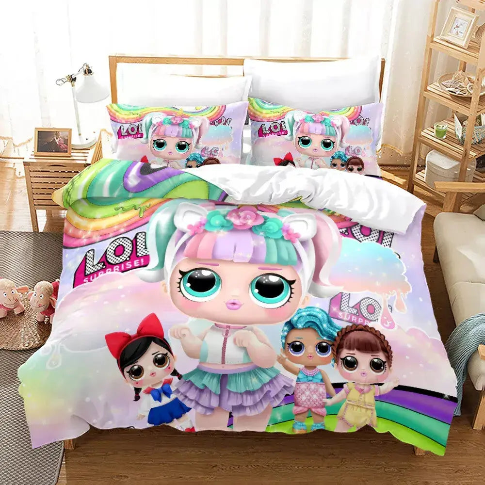 3D Lol Surprise Dolls Cartoon Kids Doona Cover