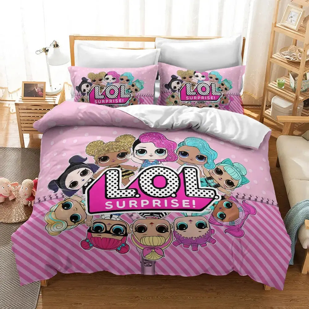 Lol Surprise Dolls Luxury Pink Girl Bedroom Design Duvet Cover