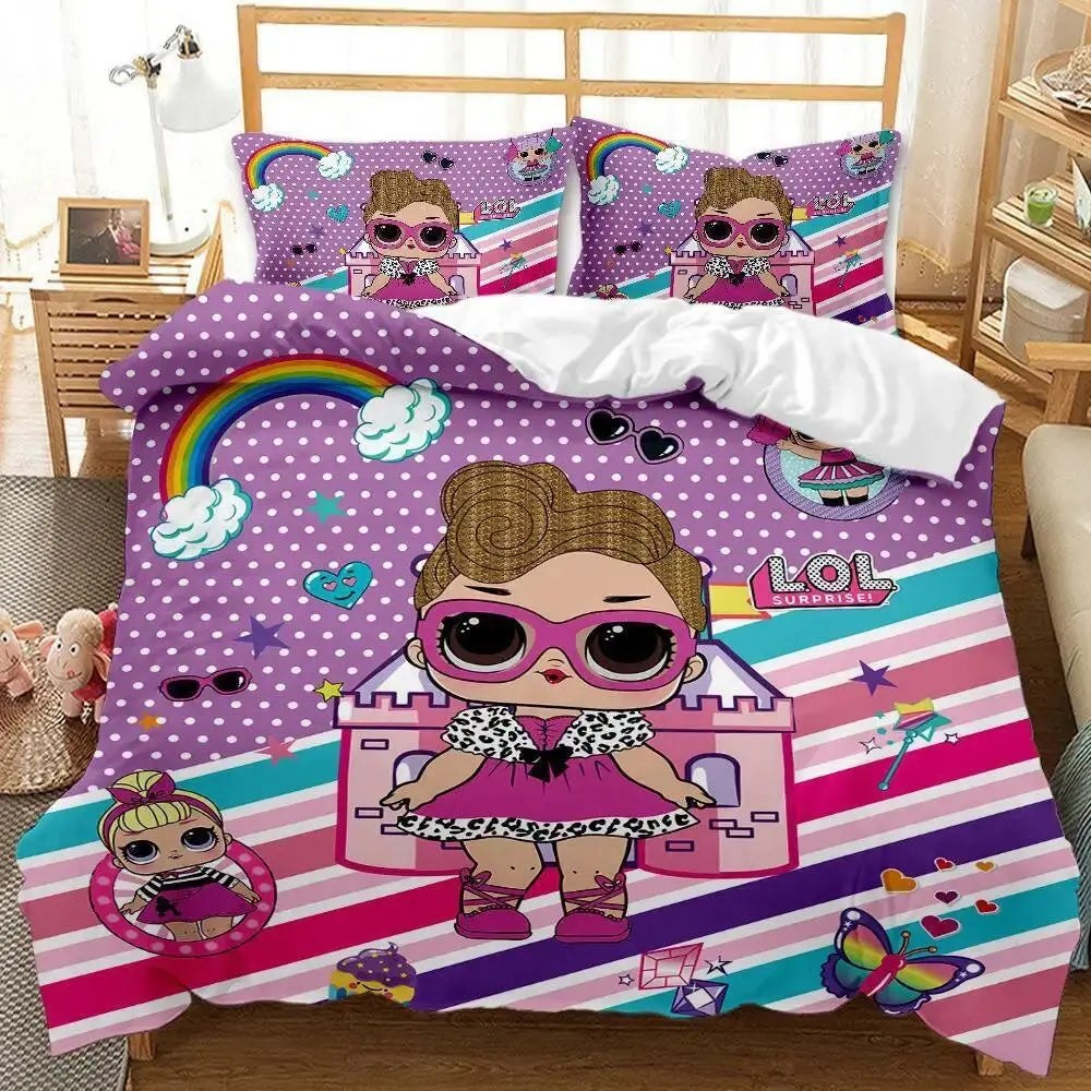 Lol Surprise Dolls DJ & Sis Swing Kids Bed Sheet