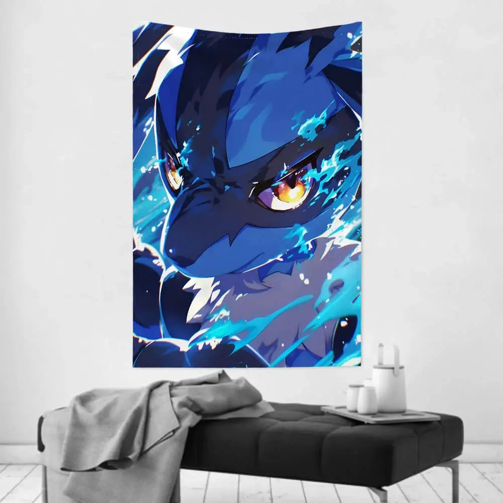 Lucario Pokemon Wall Hanging Tapestry