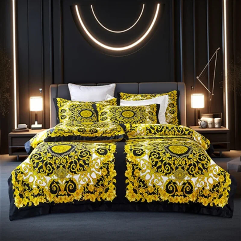 sophisticated baroque duvet cover bedroom decor