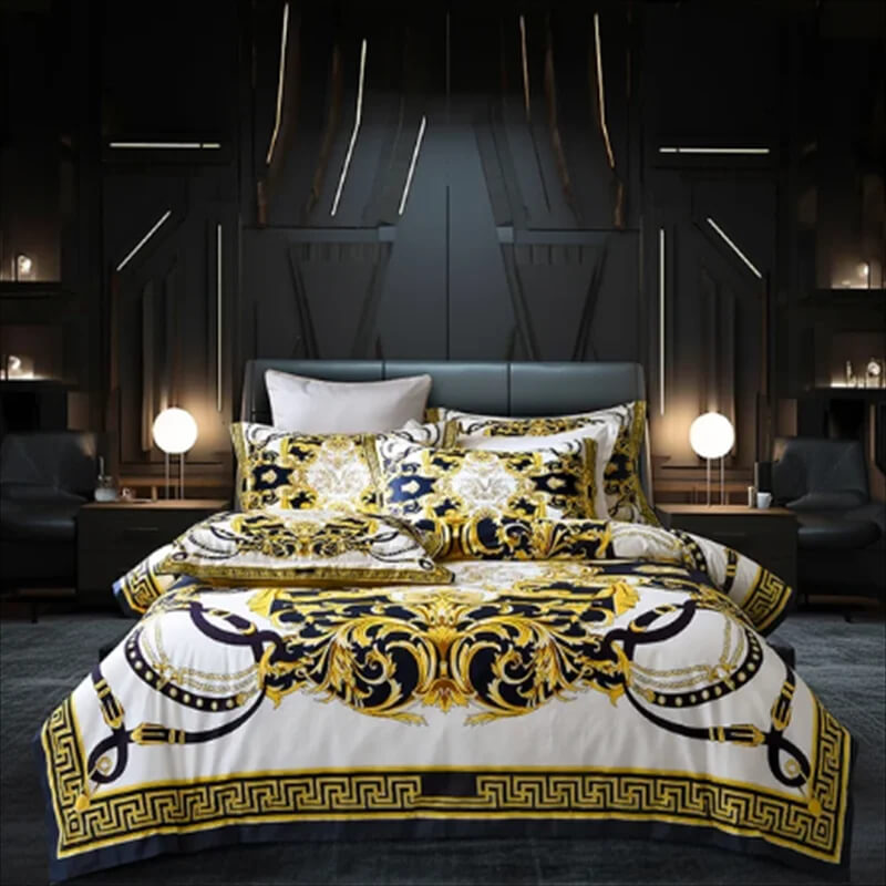 stylish baroque duvet cover modern bedroom