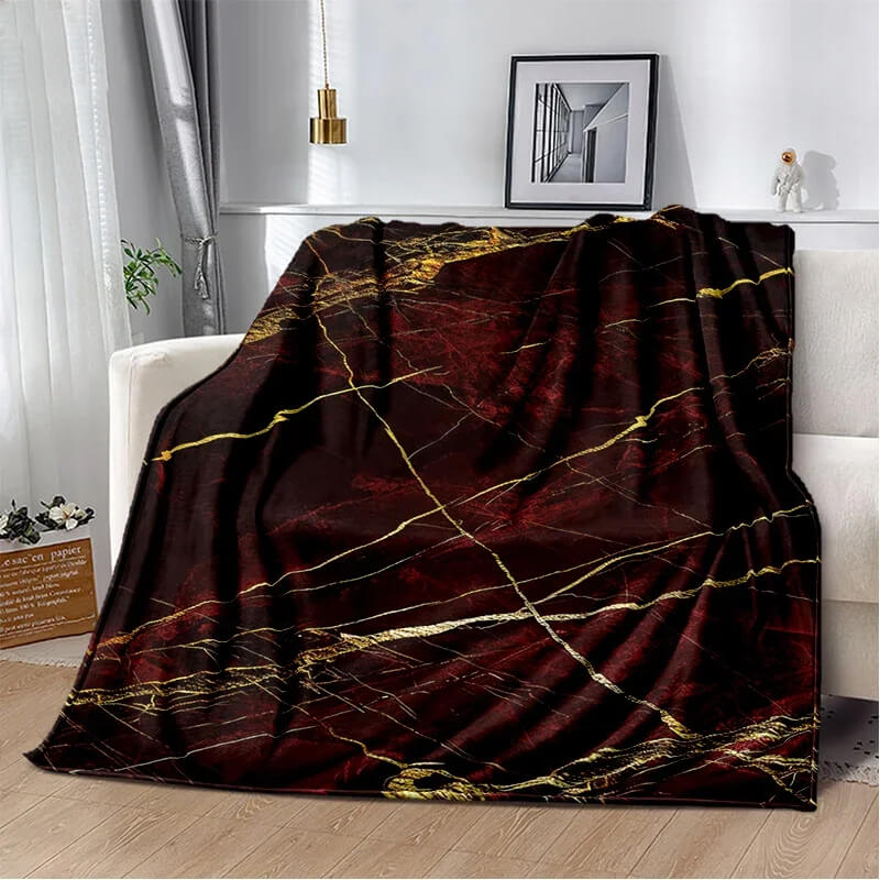 Gold marble picnic blanket outdoor setting
