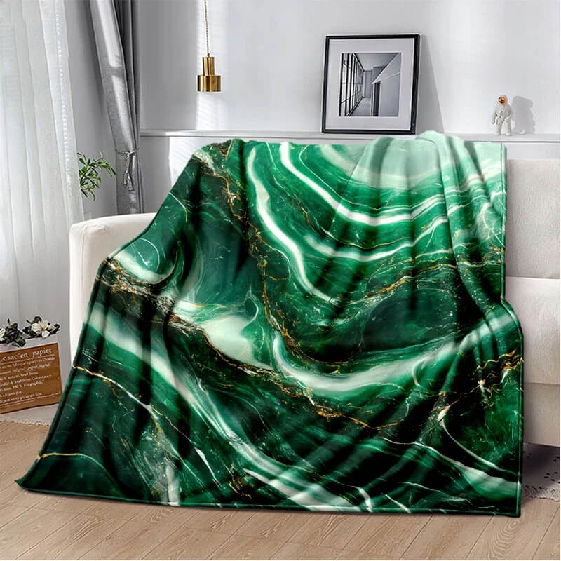 High-quality gold marble blanket for adults