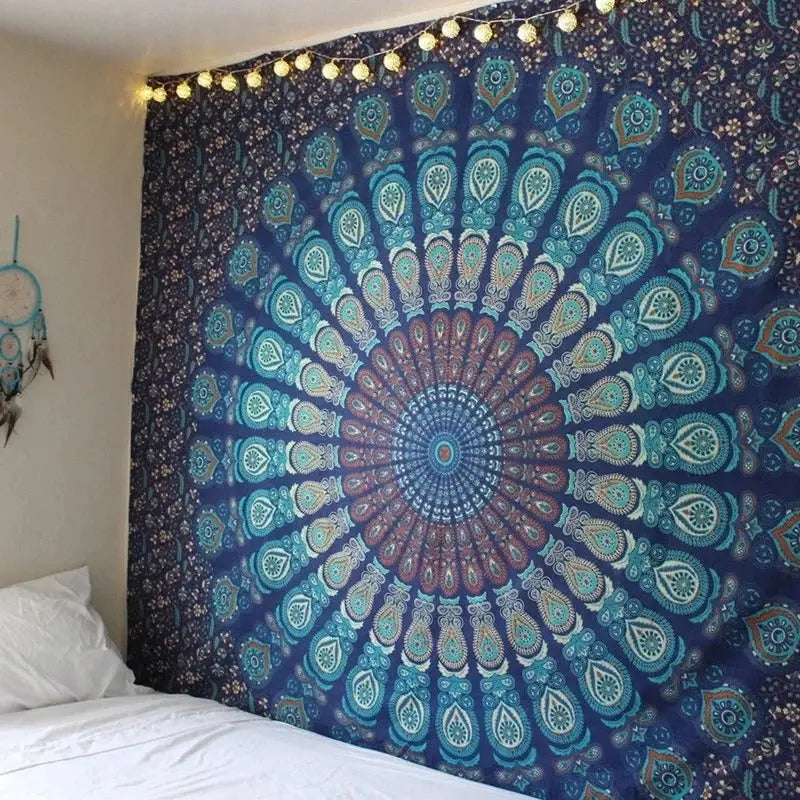 Mandala Decorative Fabric Panel in Indian Floral Print
