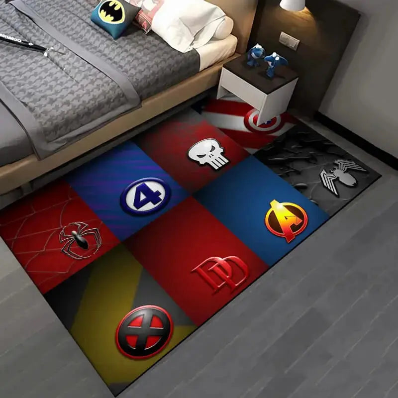 Marvel Avengers Superhero Logo kids Carpet