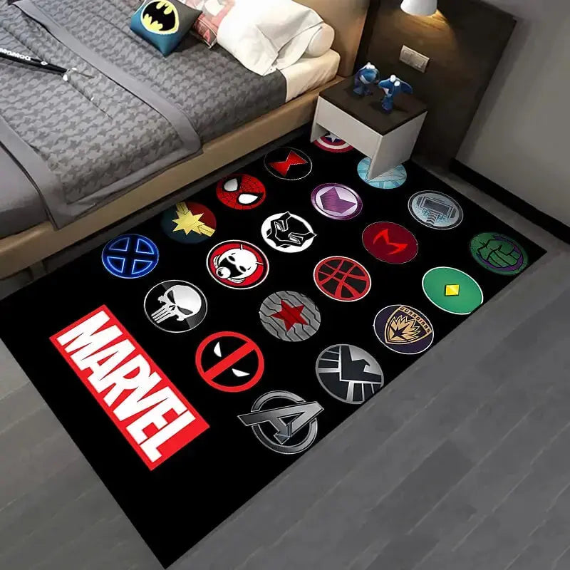 Marvel Avengers Superhero Logo Kids Area Rug