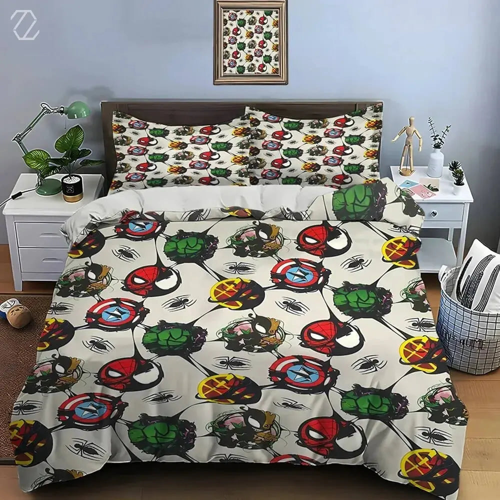 Marvel Avengers Superhero Quilt Cover Zirconic
