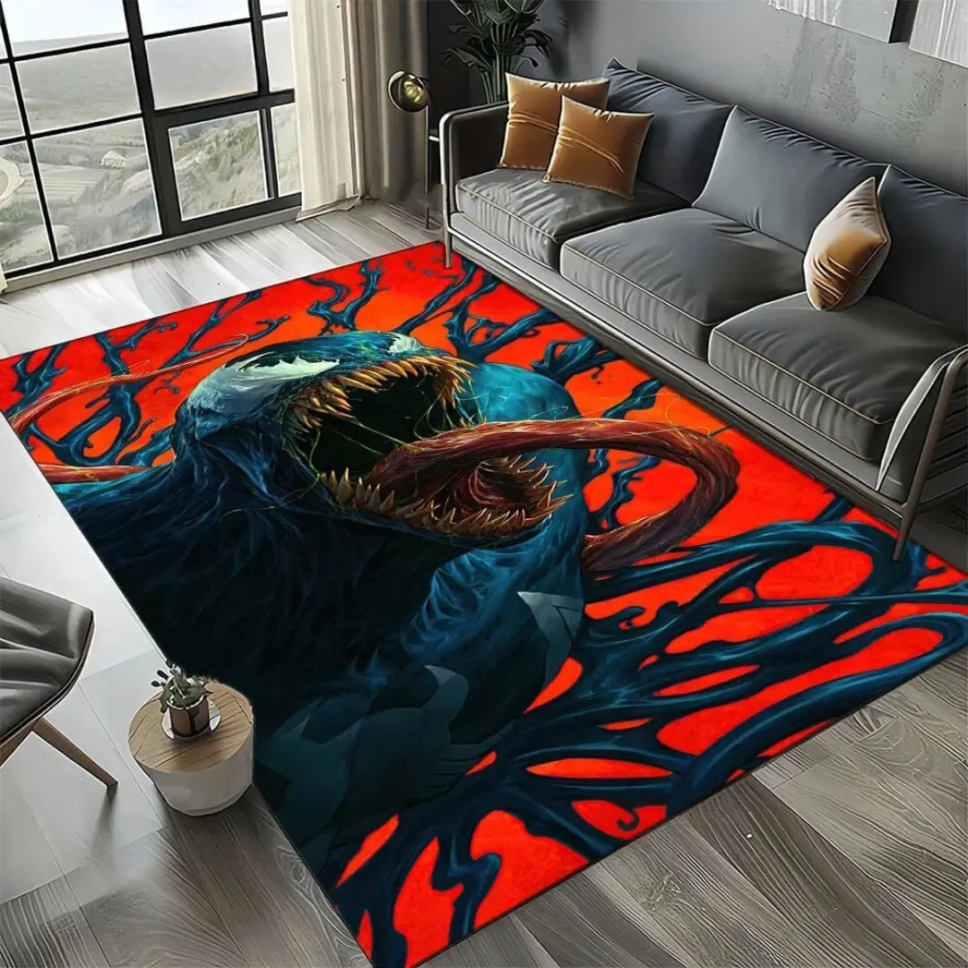 Soft home carpet rug placed in a living room with modern furniture