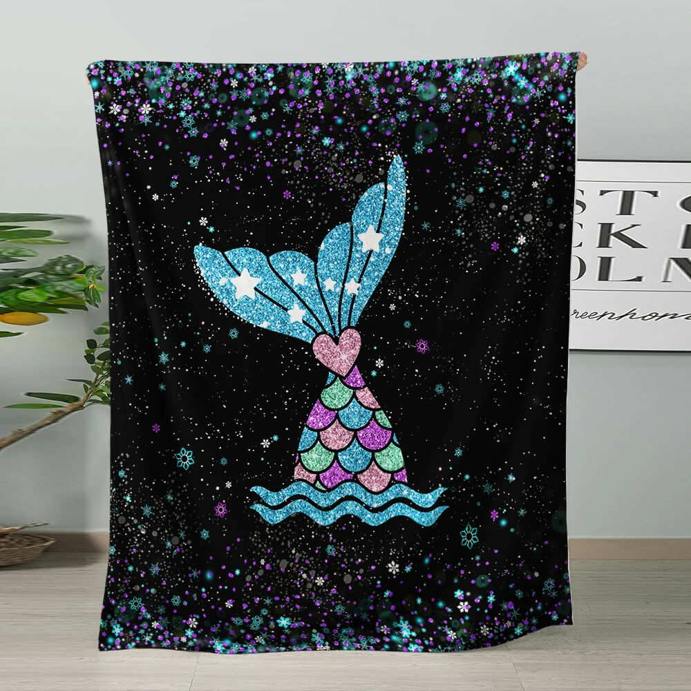 Mermaid tail blanket for birthday gift ideas
