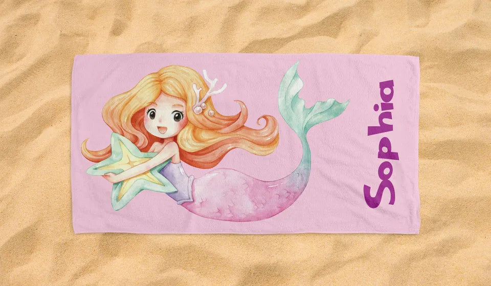 Mermaid towel for girls