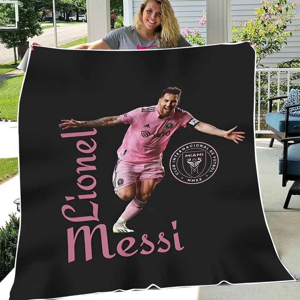 Messi soccer blanket