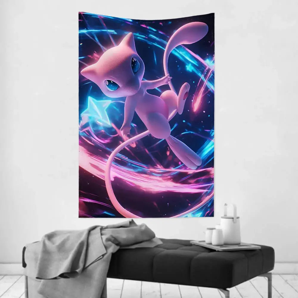 Mew Pokemon Wall Hanging Tapestry