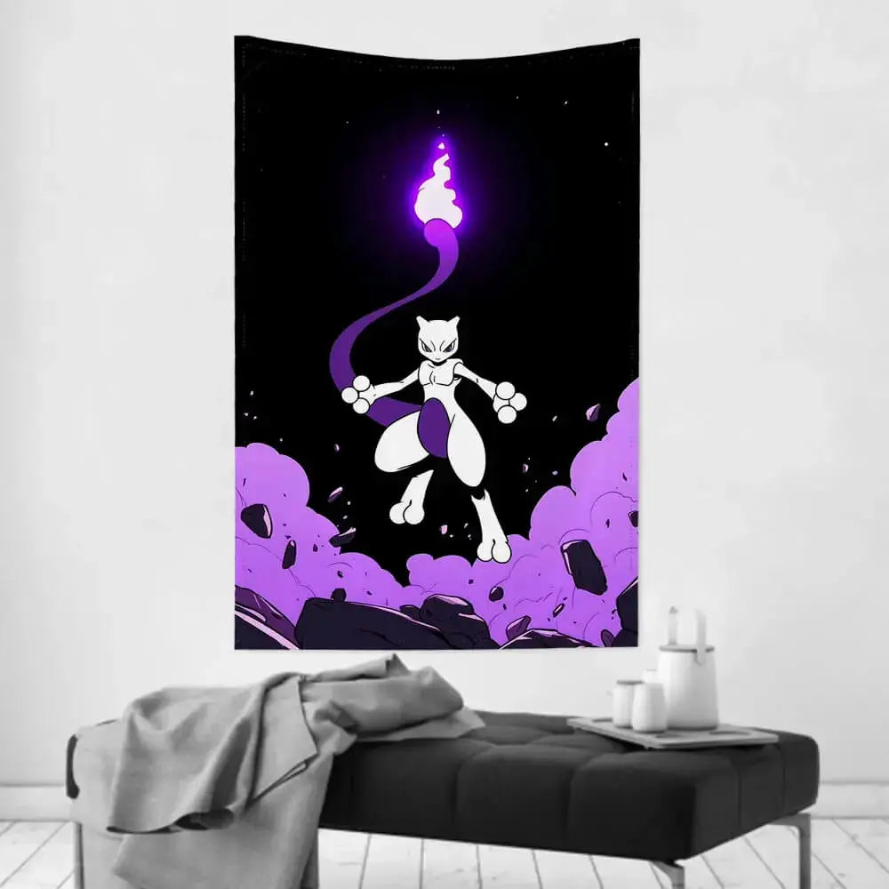 Mewtwo Pokemon Tapestry Zirconic