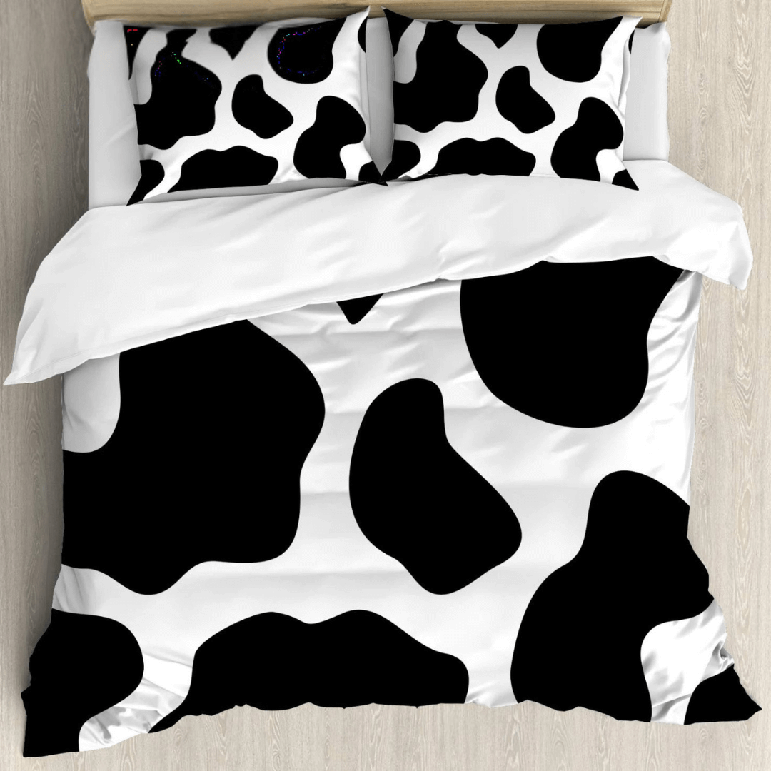 Strawberry themed cow cartoon bedding