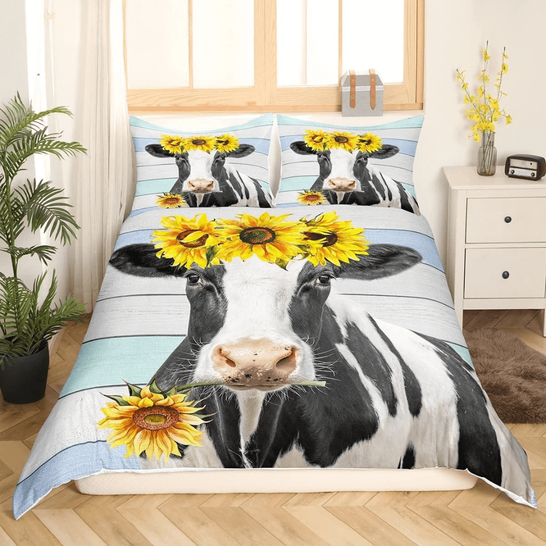 Soft and cozy cow duvet cover for kids